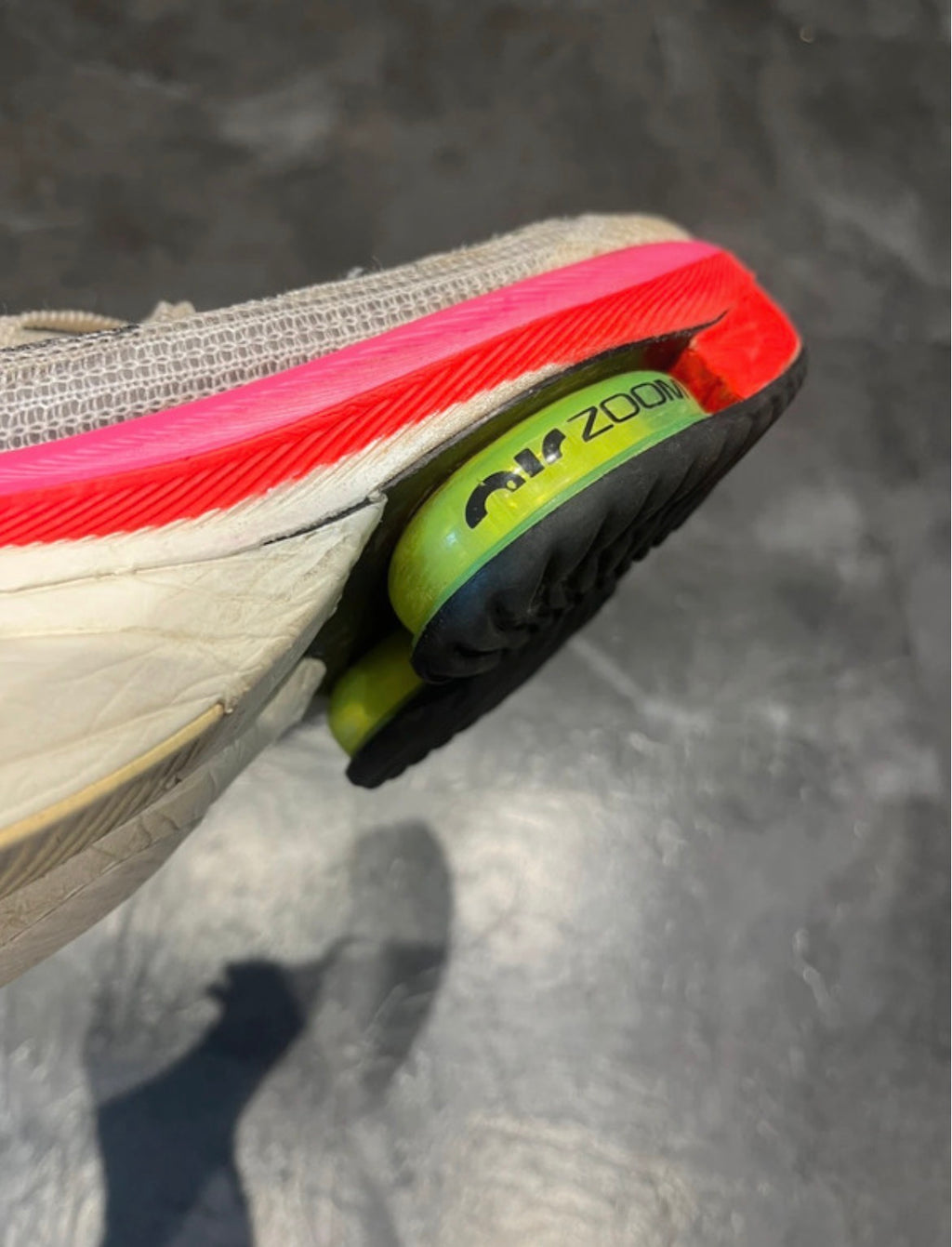 White & Pink Nike Air Zoom Alphafly Next % Running Shoes