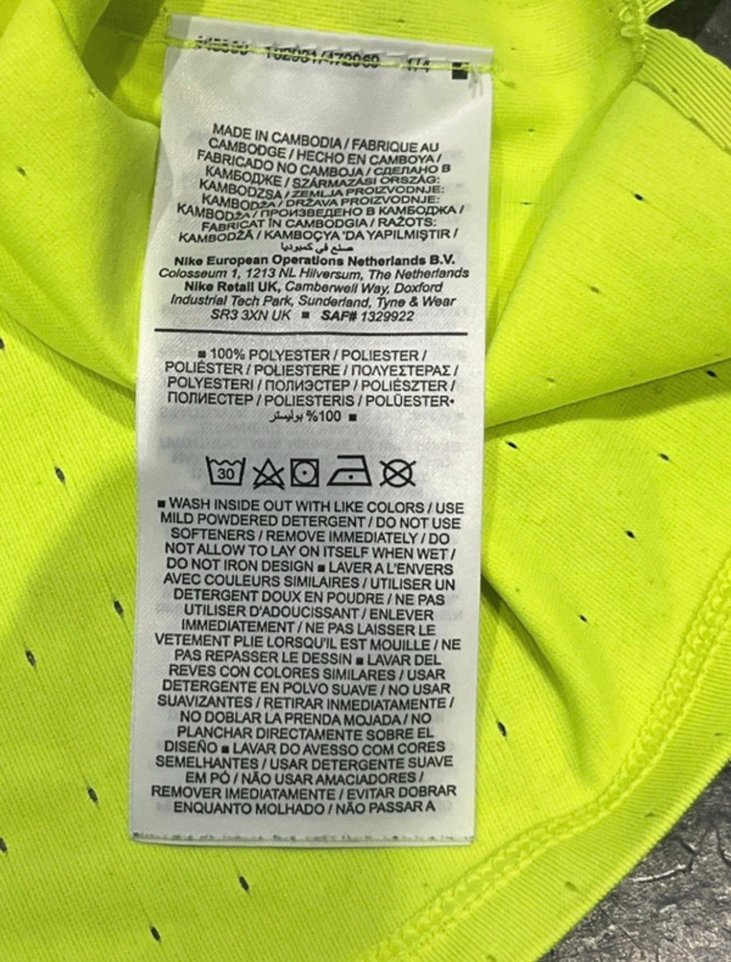 Neon Yellow Nike Men’s Dri Fit ADV Aeroswift Racing Singlet