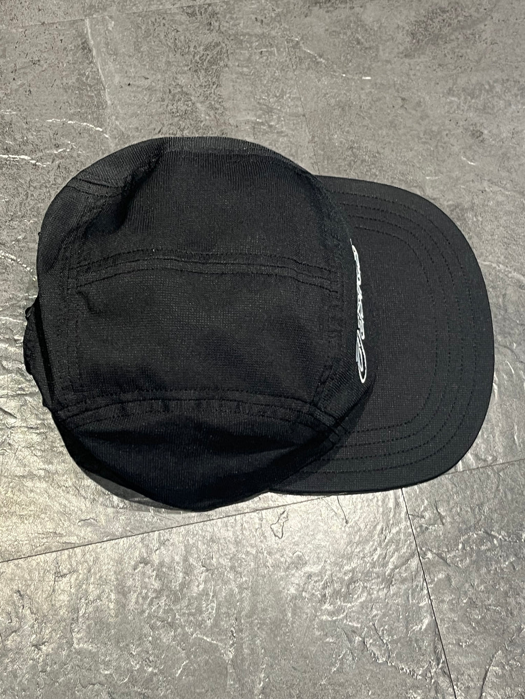 Black/White Asics 5 Panel Running Cap - Unisex