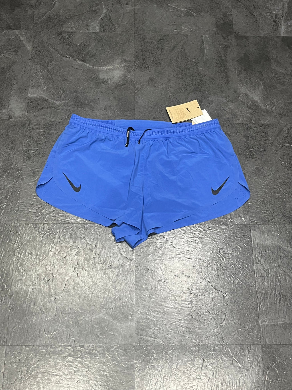 Blue & Black Nike Men’s Dri Fit ADV Aeroswift 2” Racing Split Shorts