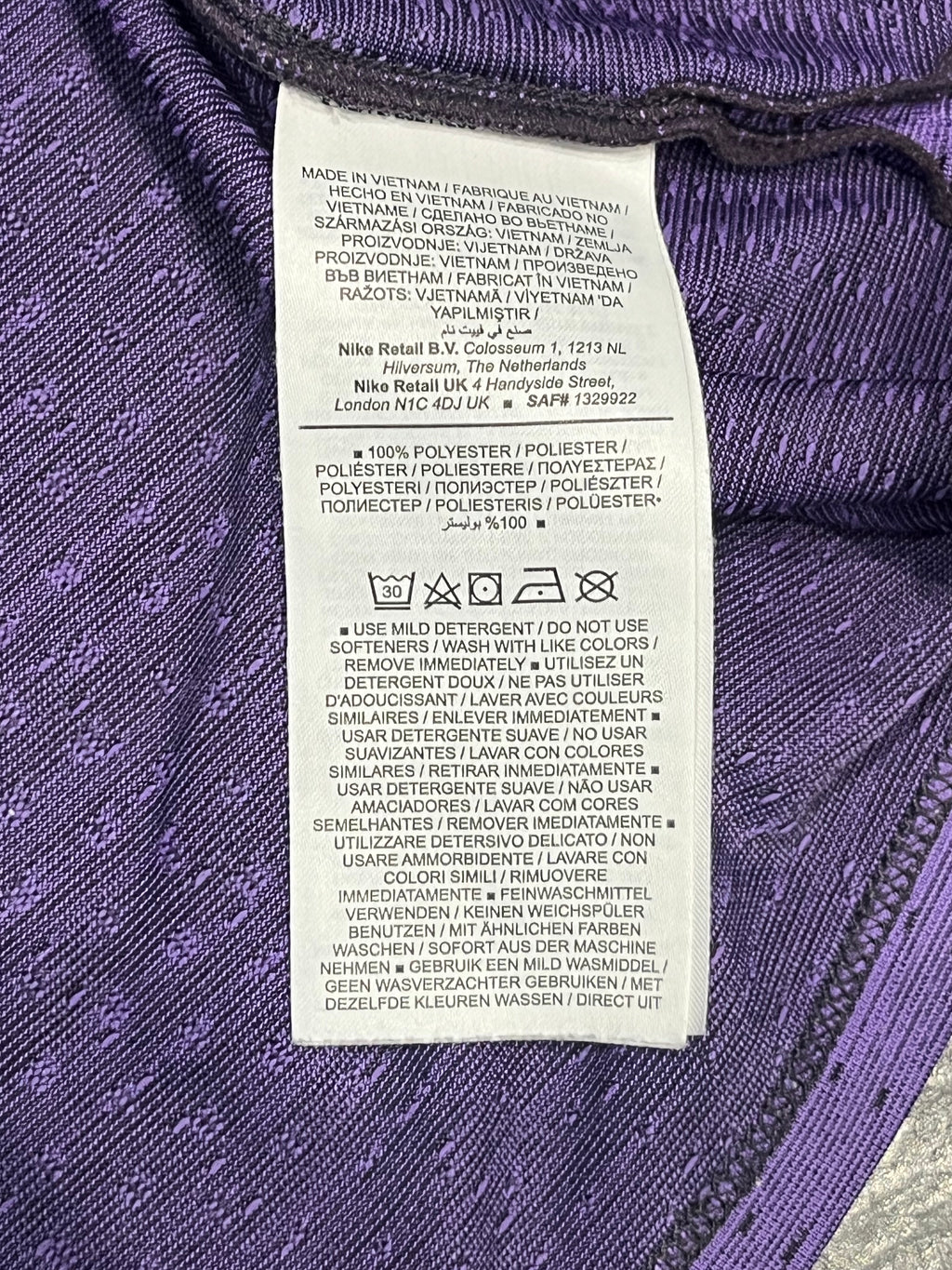 Purple Nike Men’s Dri Fit ADV Running T Shirt