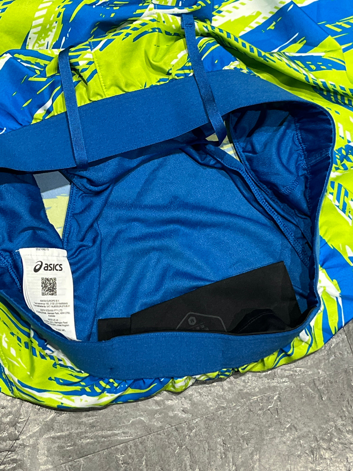 Green & Blue Asics Men’s Color Injection 5” Brief Lined Running Shorts