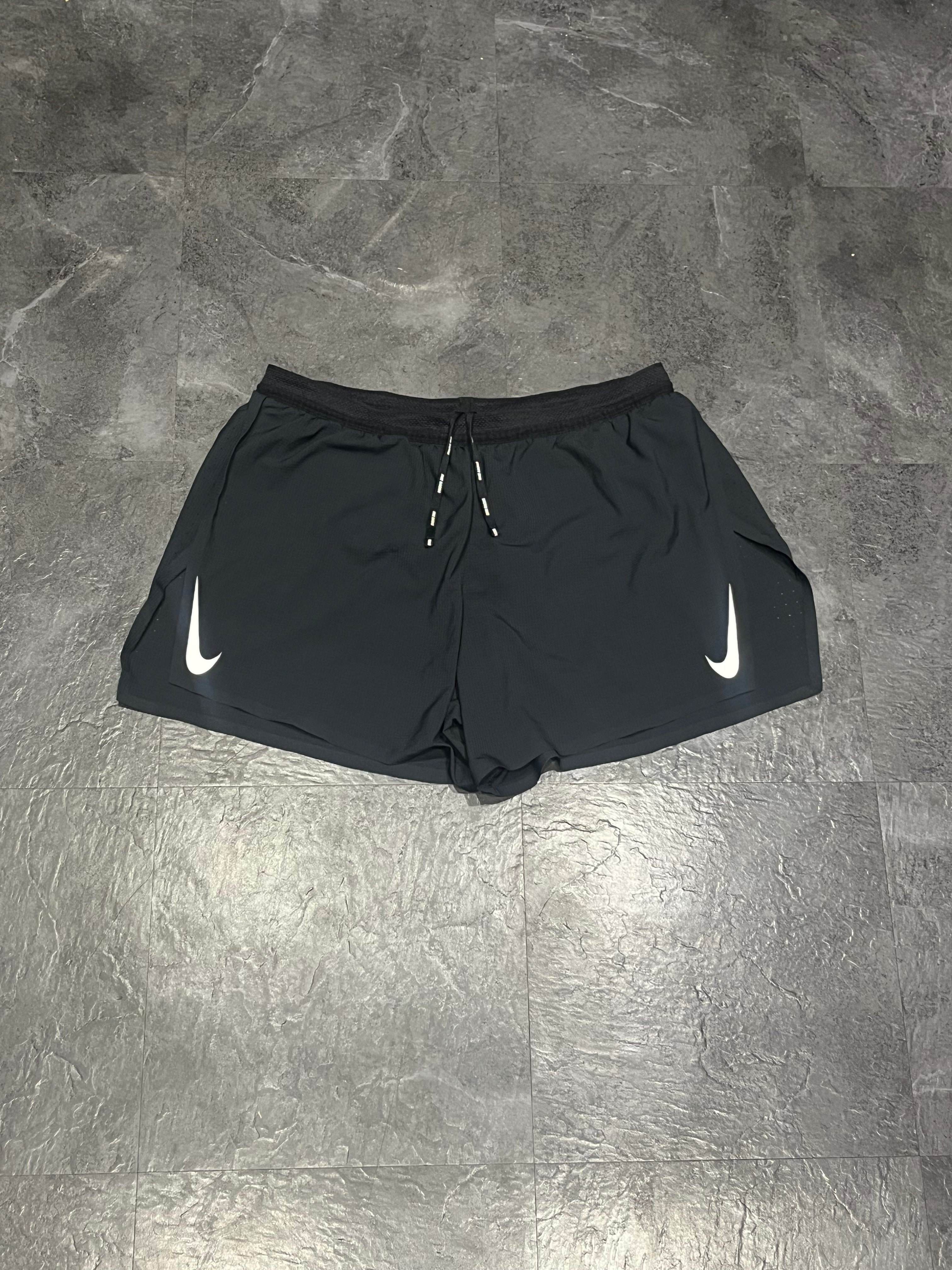 Black Nike Men’s Dri Fit ADV Aeroswift 4” Racing Split Shorts