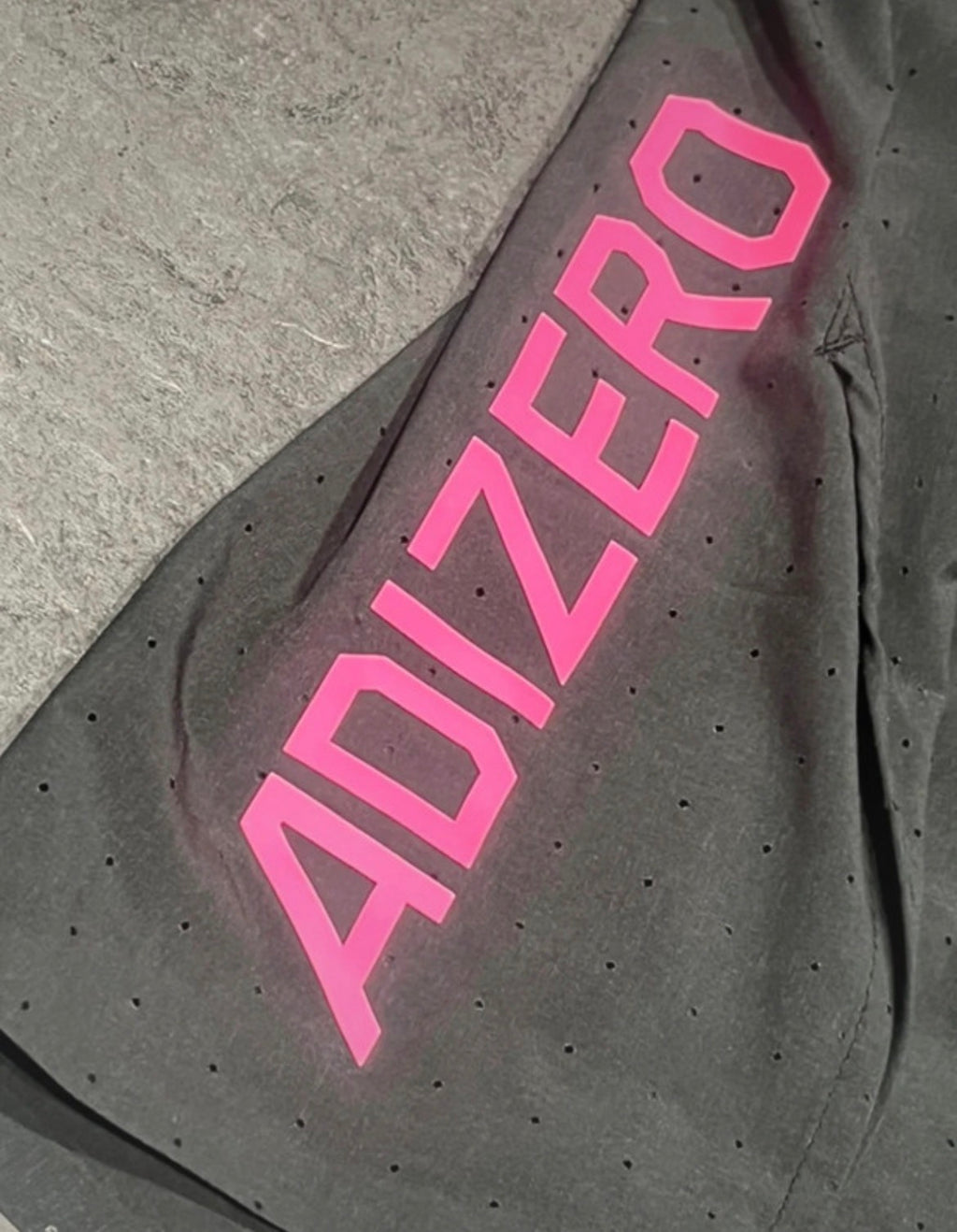 Black & Pink Adidas Adizero Mens 3” Racing Split Shorts