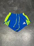Blue/Yellow Adidas Men’s Adizero 2” Racing Split Shorts