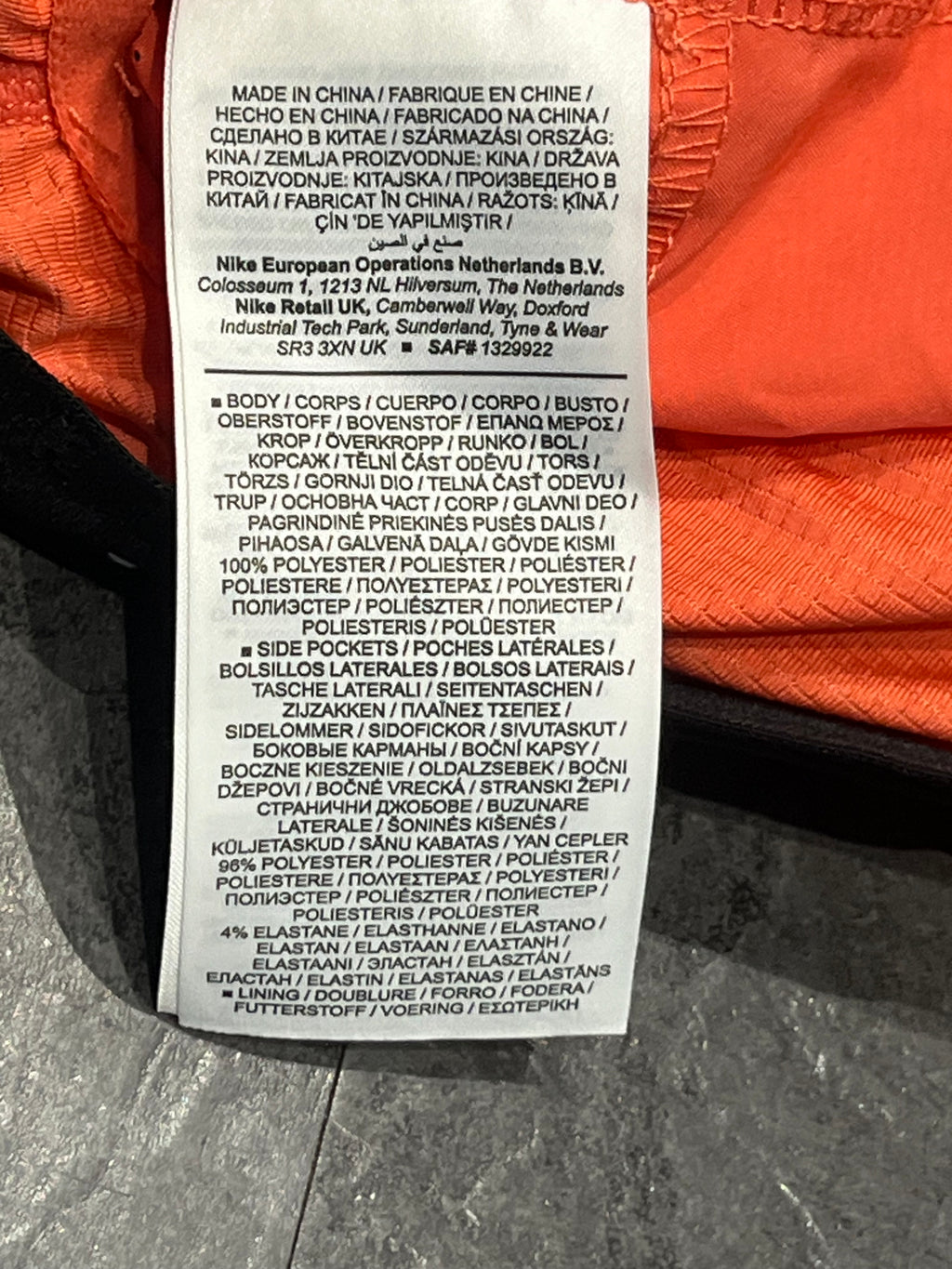 Orange Nike Men’s Dri Fit Running Division 5” Brief Lined Running Shorts