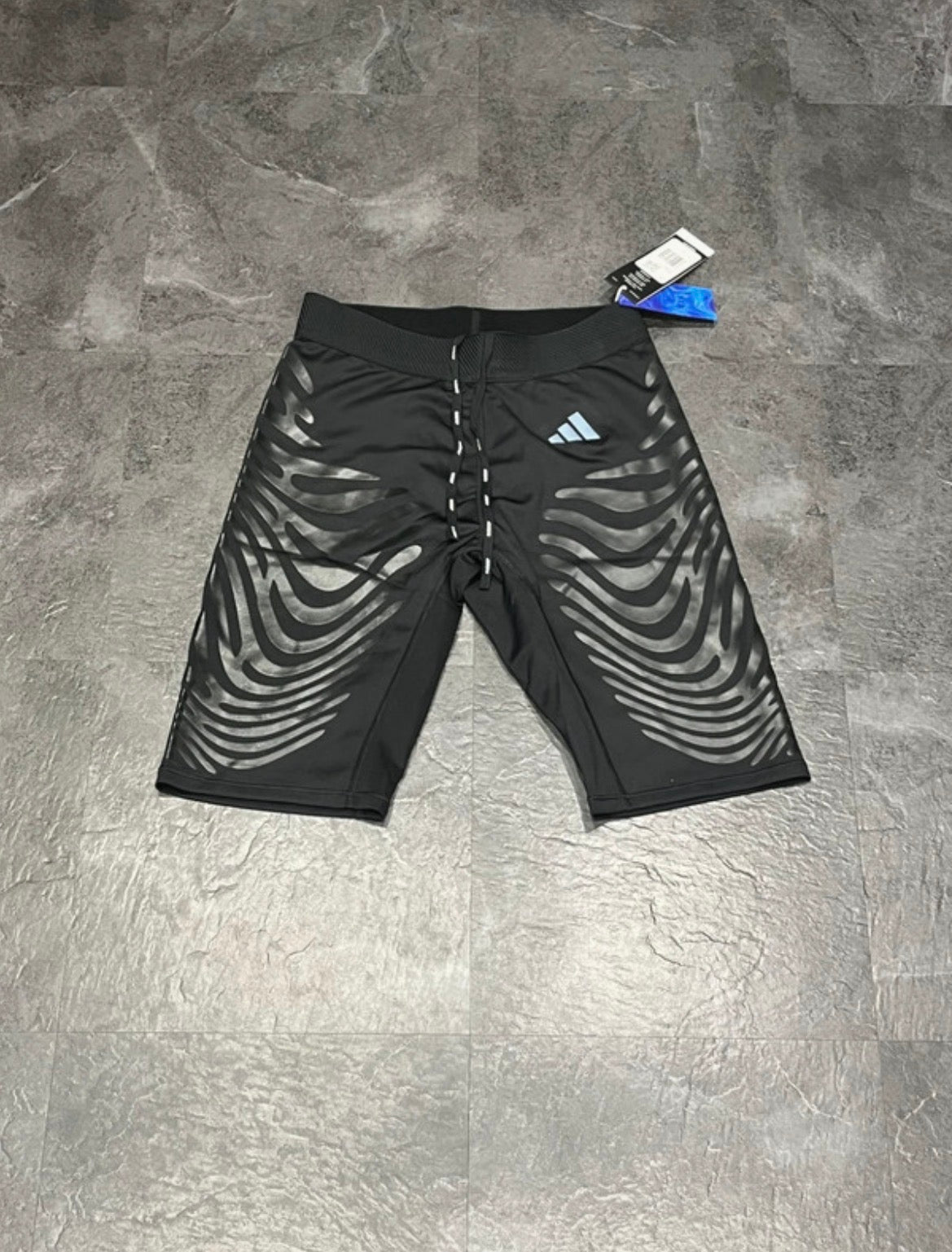 Black Adidas Adizero Men’s Rheon Control Racing 1/2 Tights