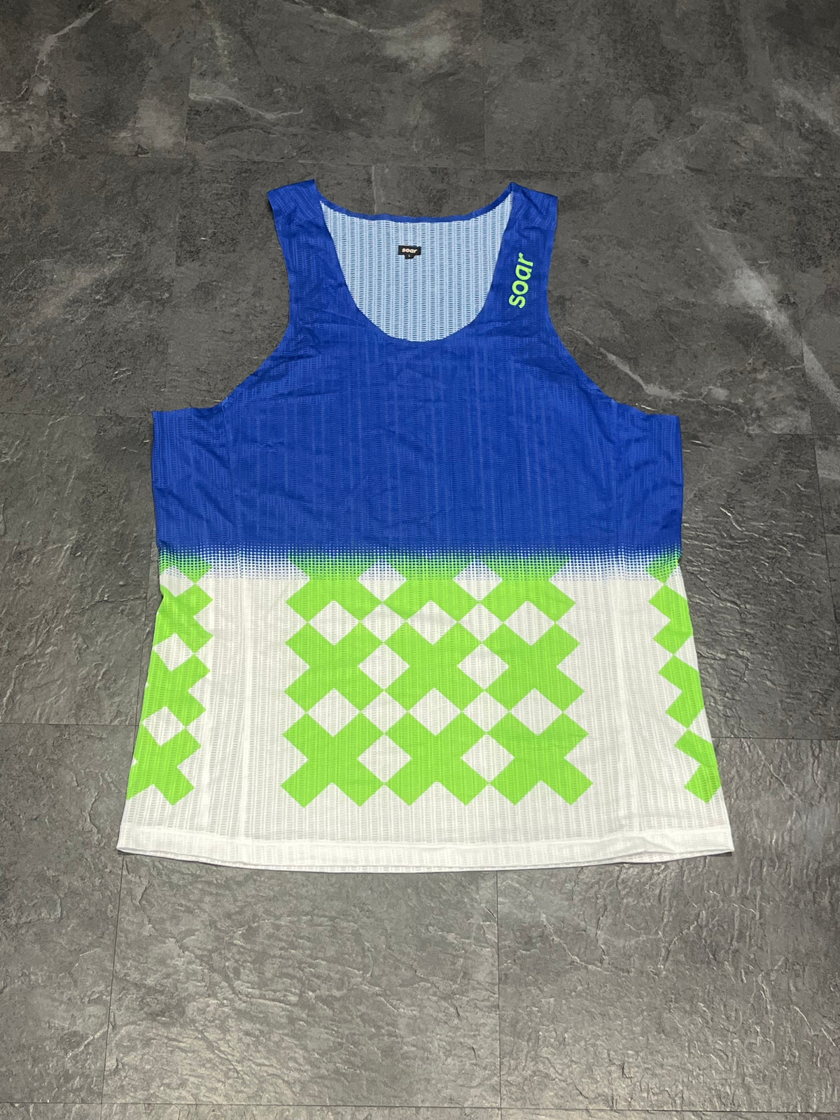 Blue/Green/White SOAR Men’s Club Racing Singlet