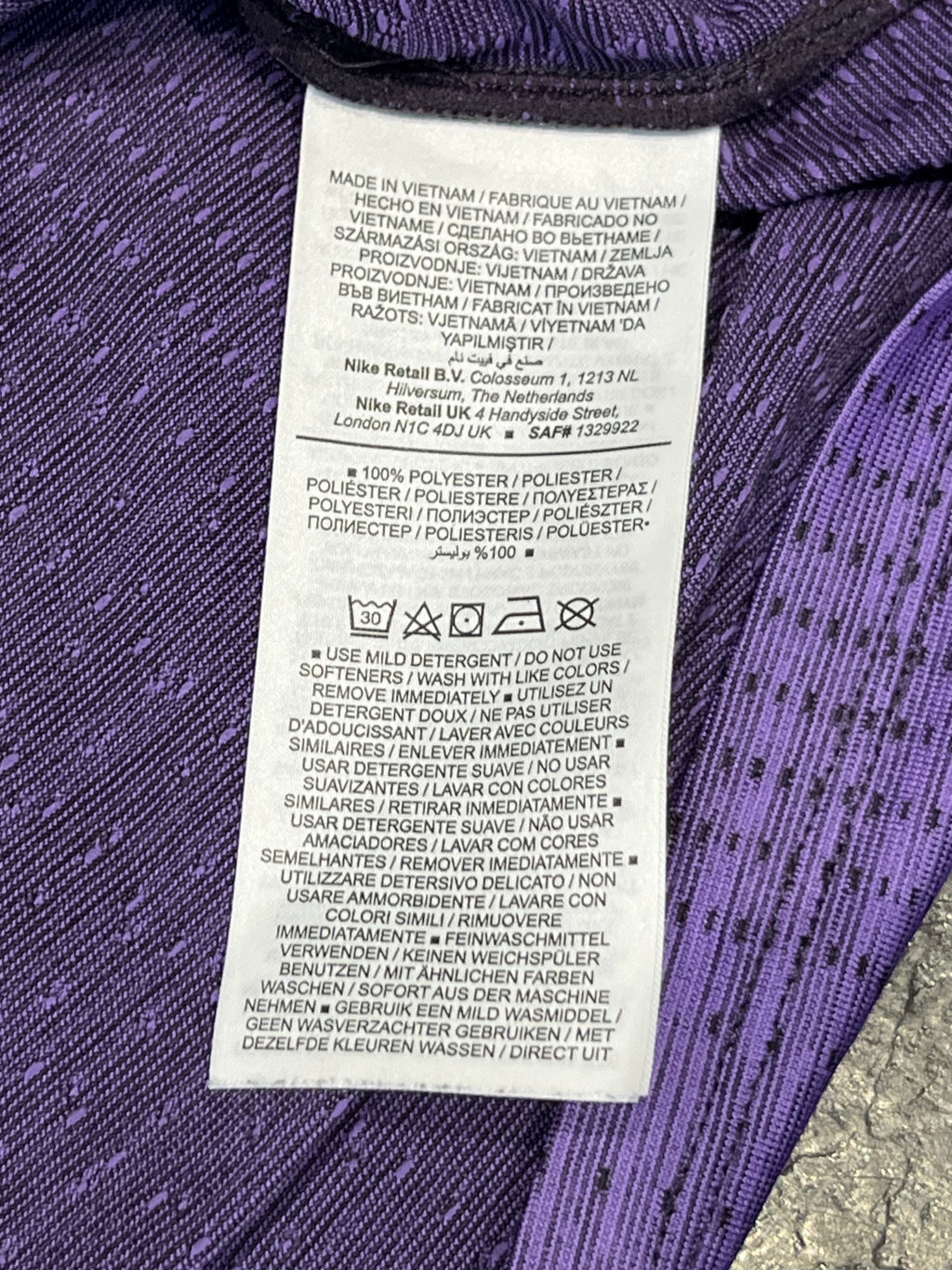 Purple Nike Men’s Dri Fit ADV Running T Shirt