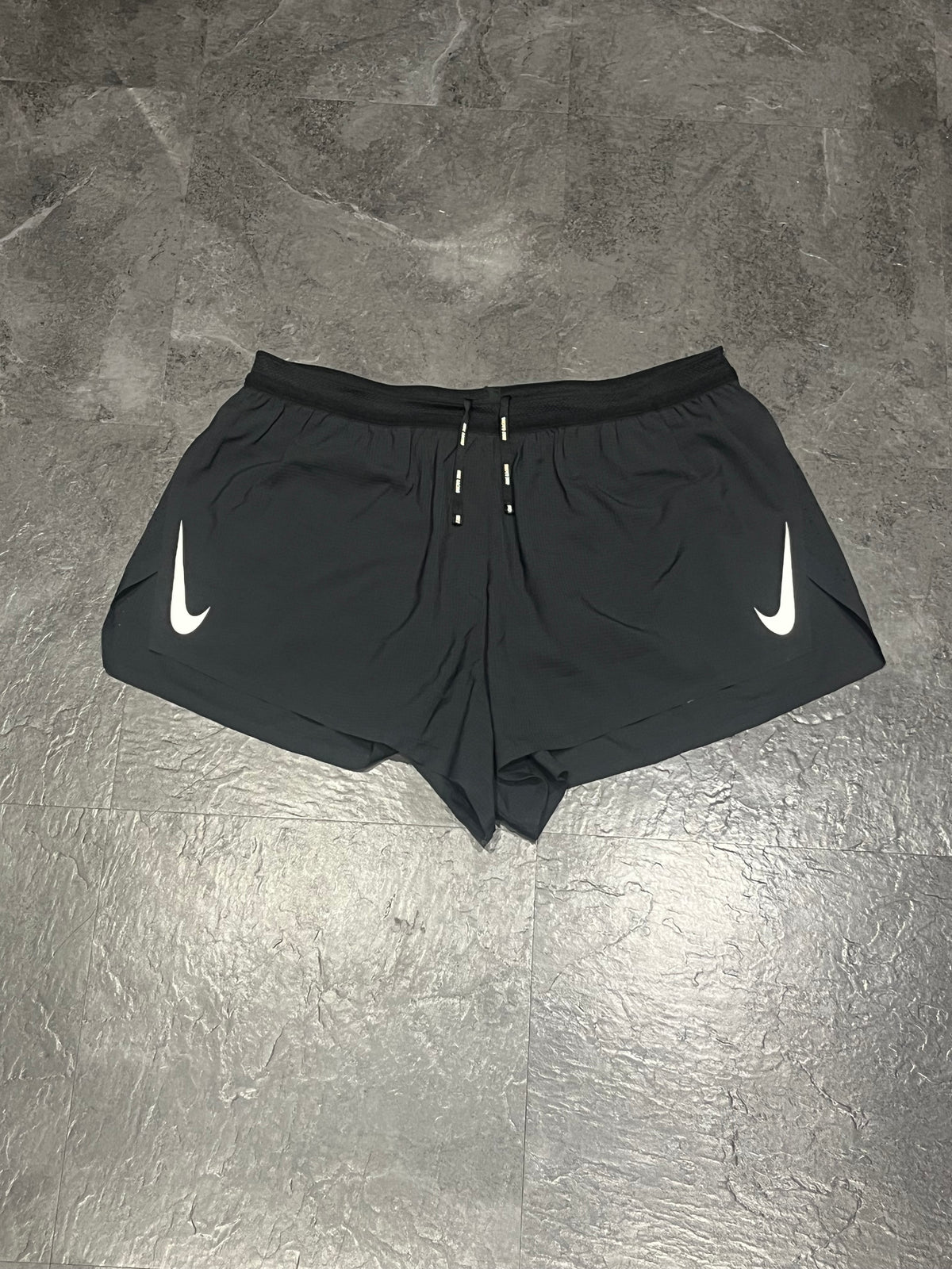 Black Nike Men’s Dri Fit ADV Aeroswift 2” Racing Split Shorts