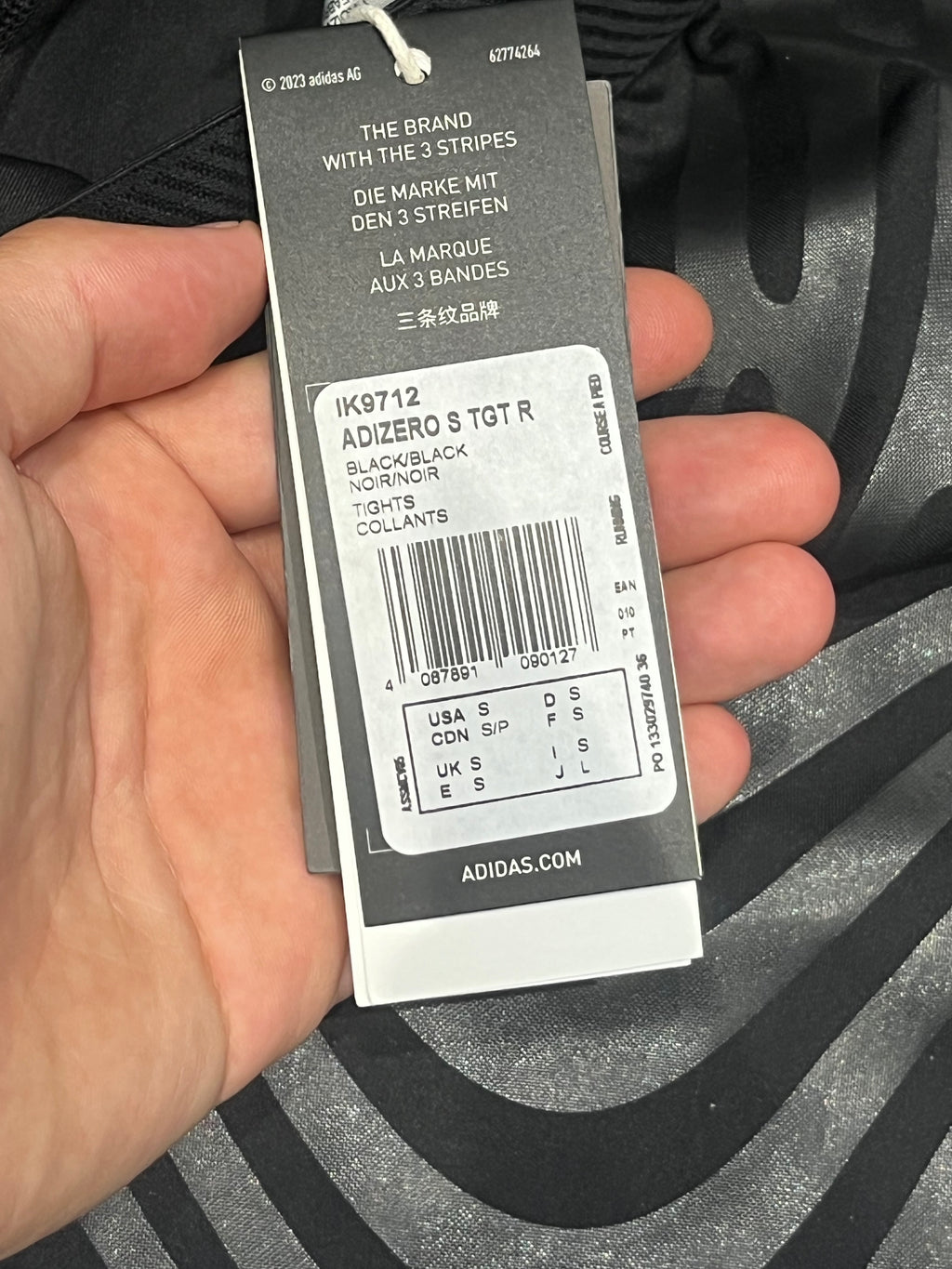 Black Adidas Adizero Men’s Rheon Control Racing 1/2 Tights