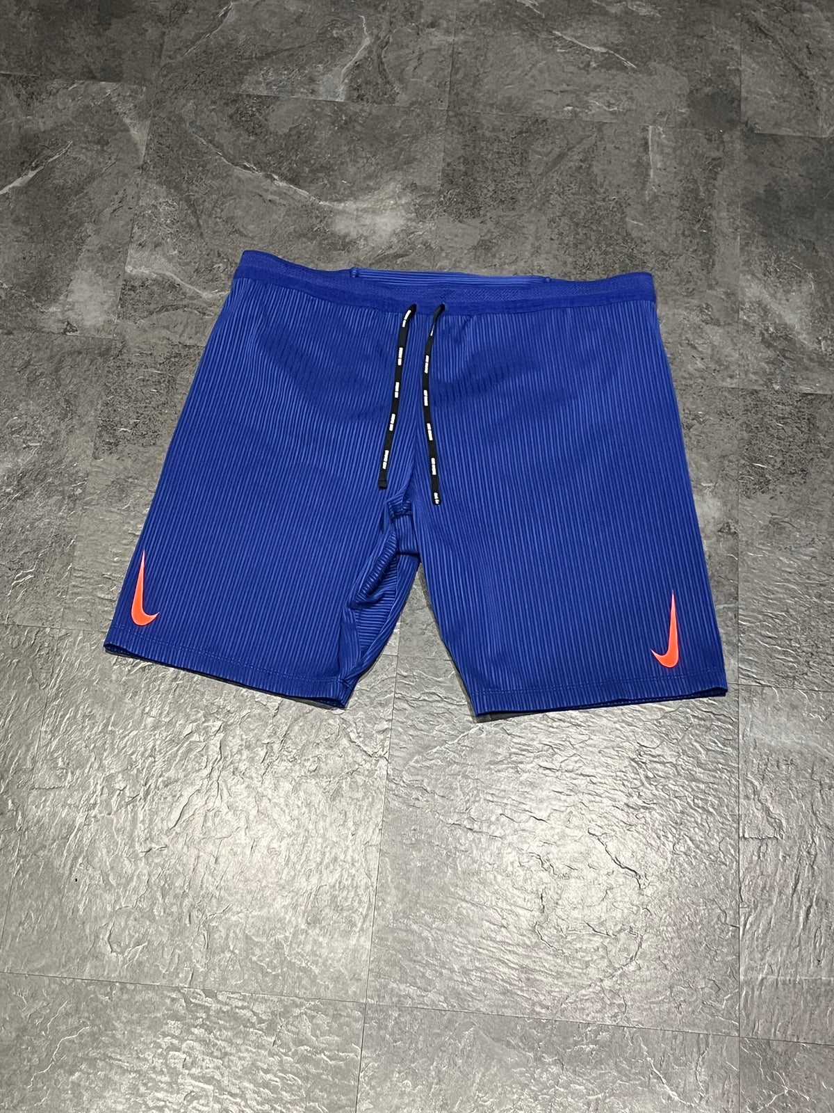 Blue & Orange Nike Men’s Dri Fit ADV Aeroswift Racing 1/2 Tights