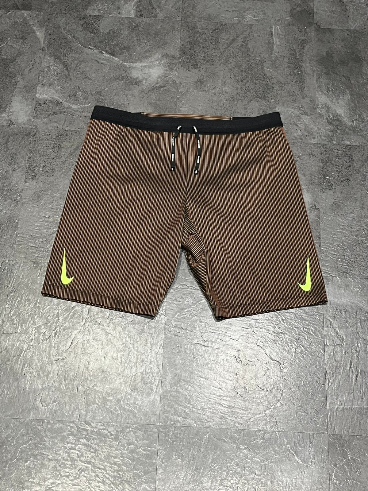 Brown & Green Nike Men’s Dri Fit ADV Aeroswift Racing 1/2 Tights