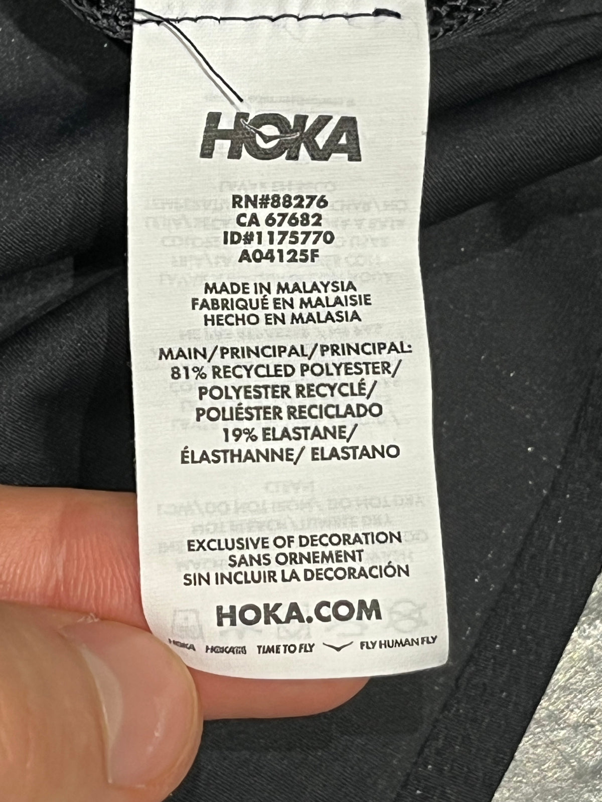 Black Hoka Men’s Racing Singlet