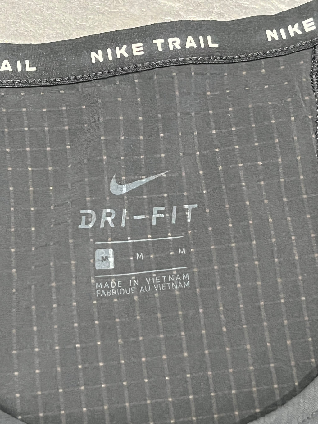 Black Nike Men’s Dri Fit Trail Running Singlet