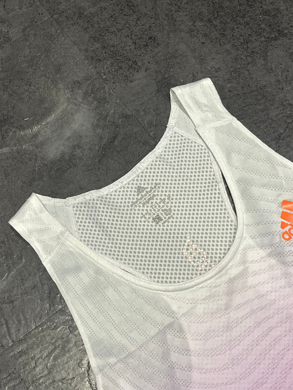 Pink/White Adidas Men’s Adizero Racing Singlet