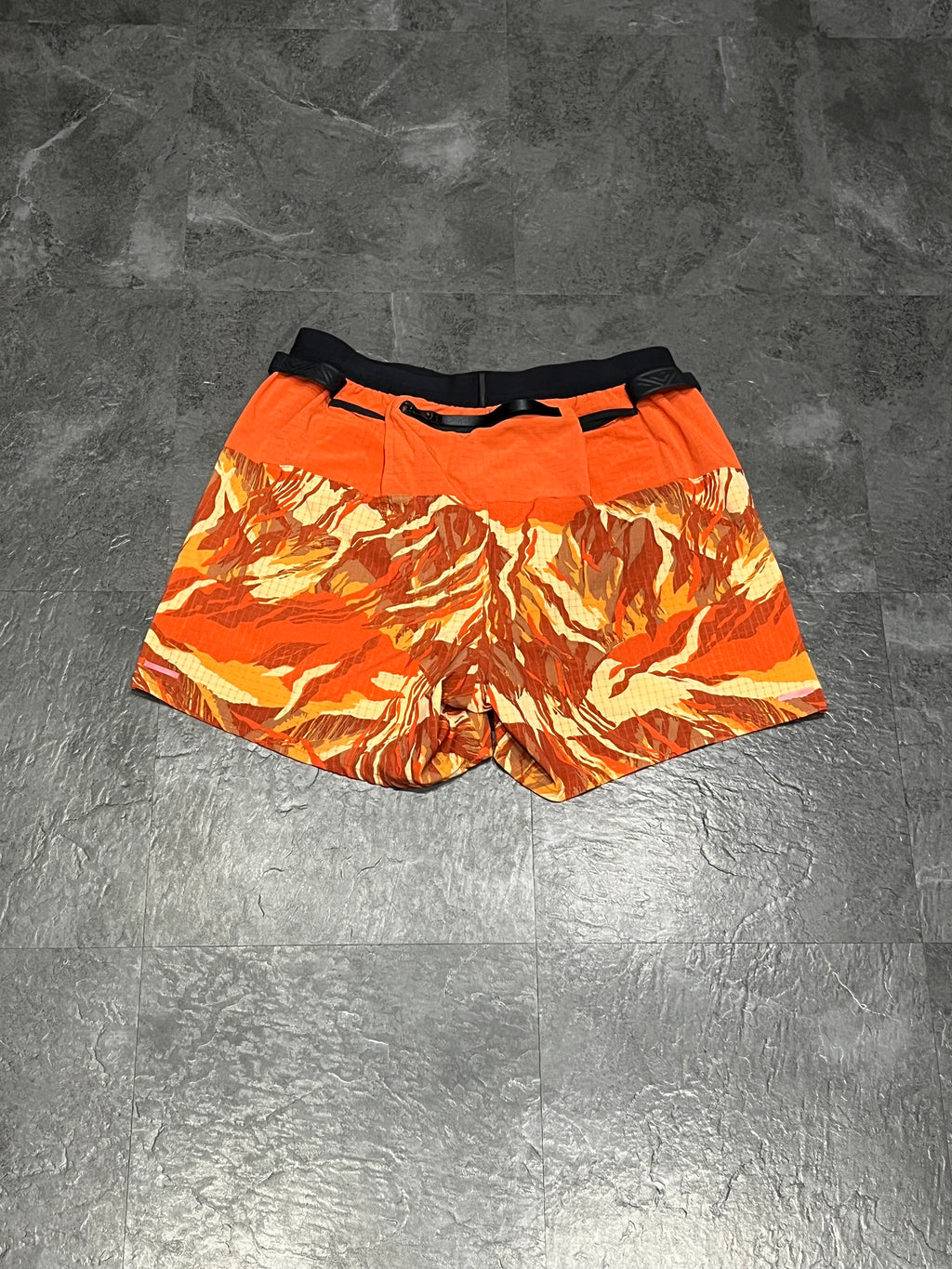 Orange Nike Men’s Dri Fit Trail 5” Brief Lined Running Shorts