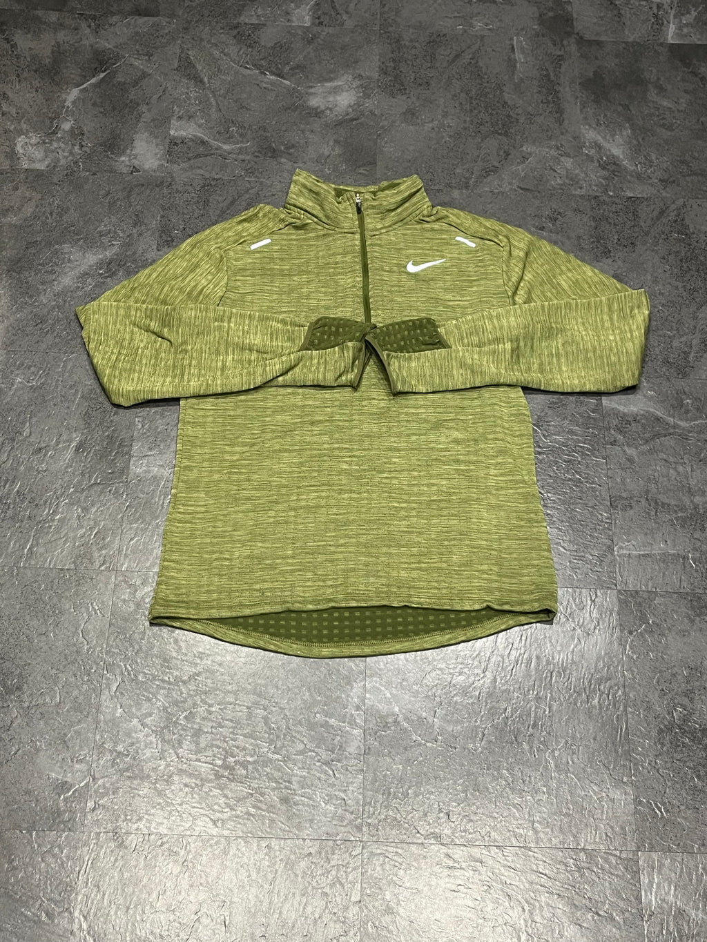 Green Nike Men’s Therma Fit 1/4 Zip Running Top